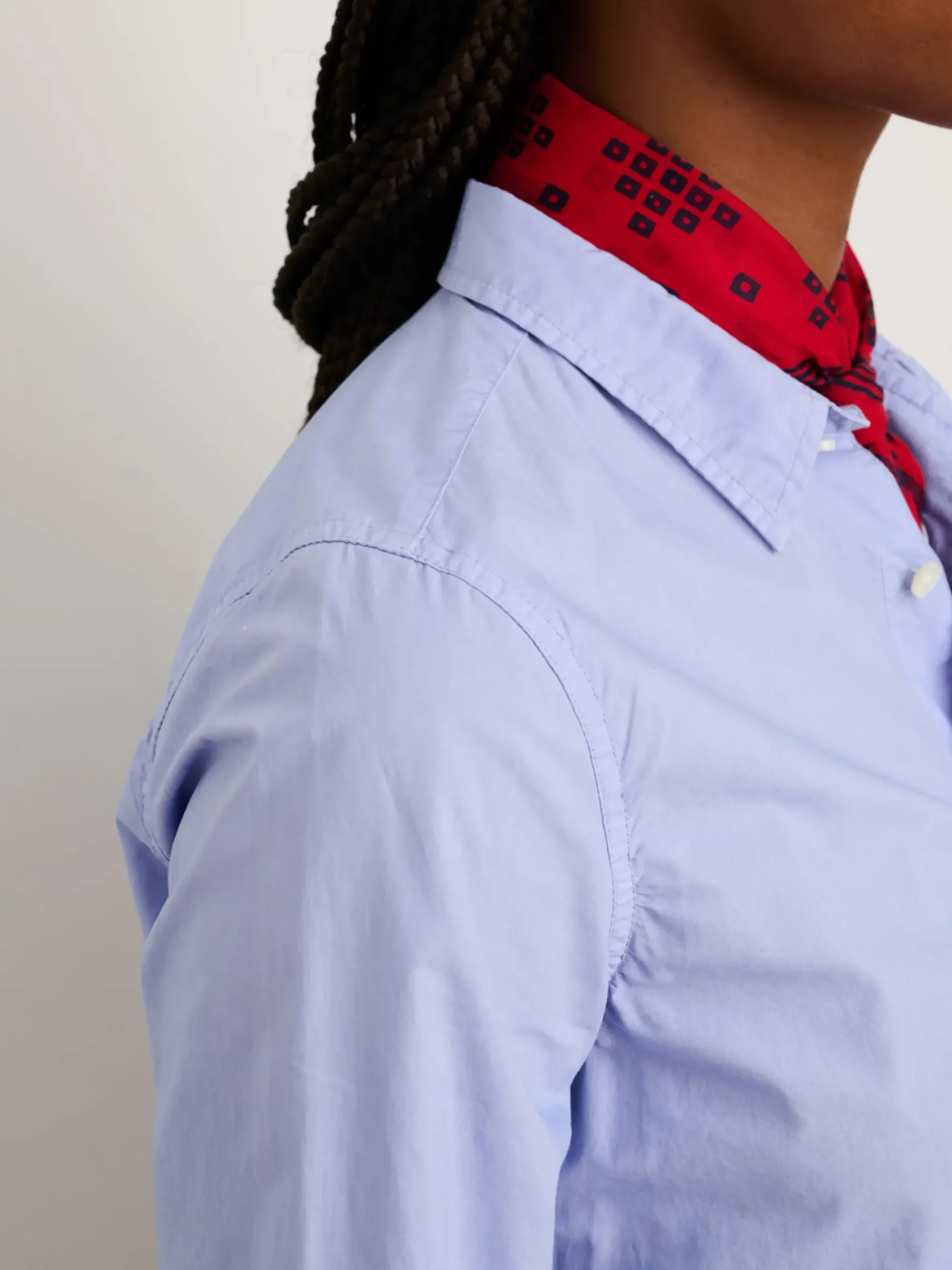 New Alex Mill Bobby Shirt In Paper Poplin Sky Blue