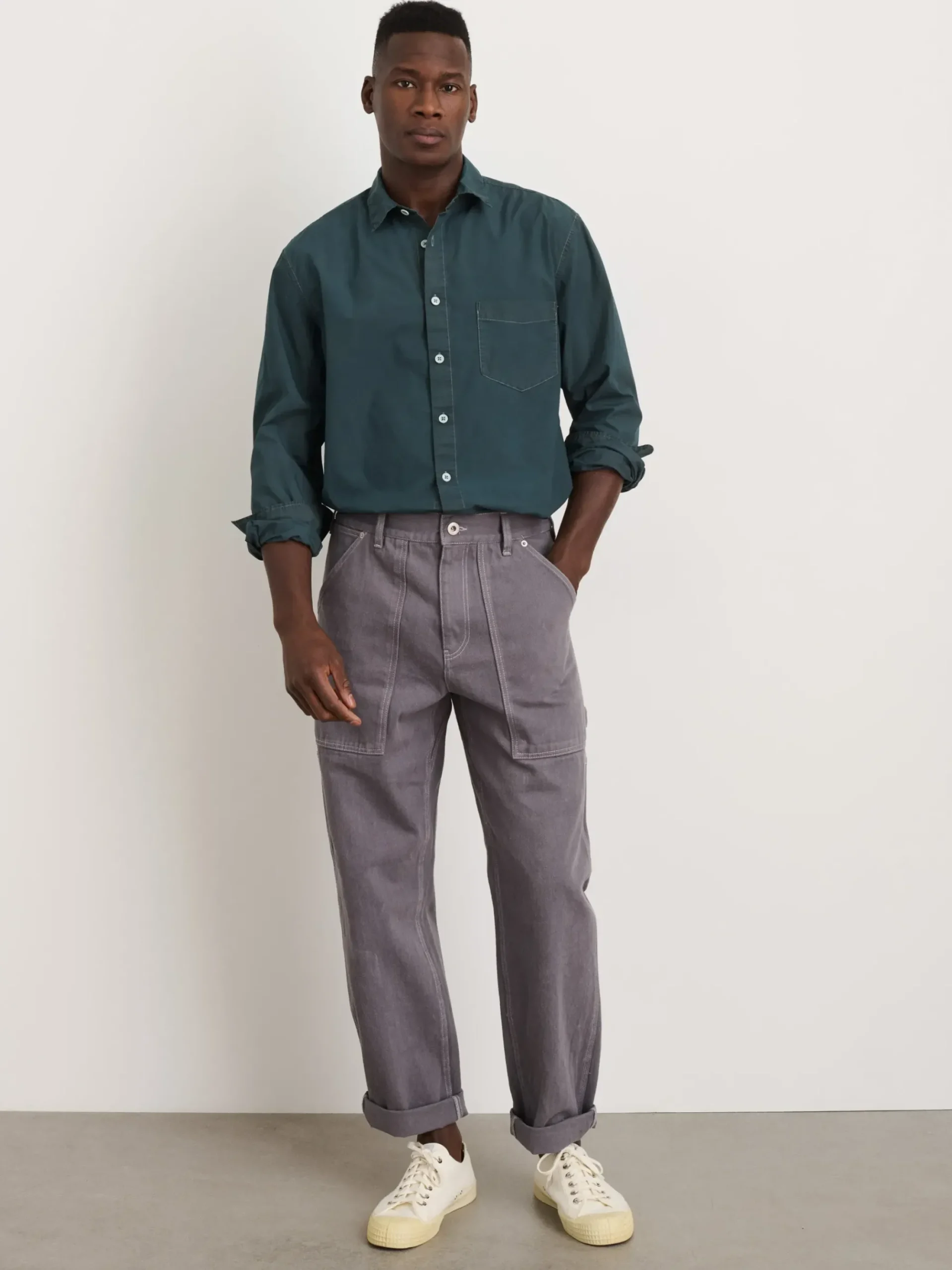 Online Alex Mill Botanical Dyed Easy Shirt Teal