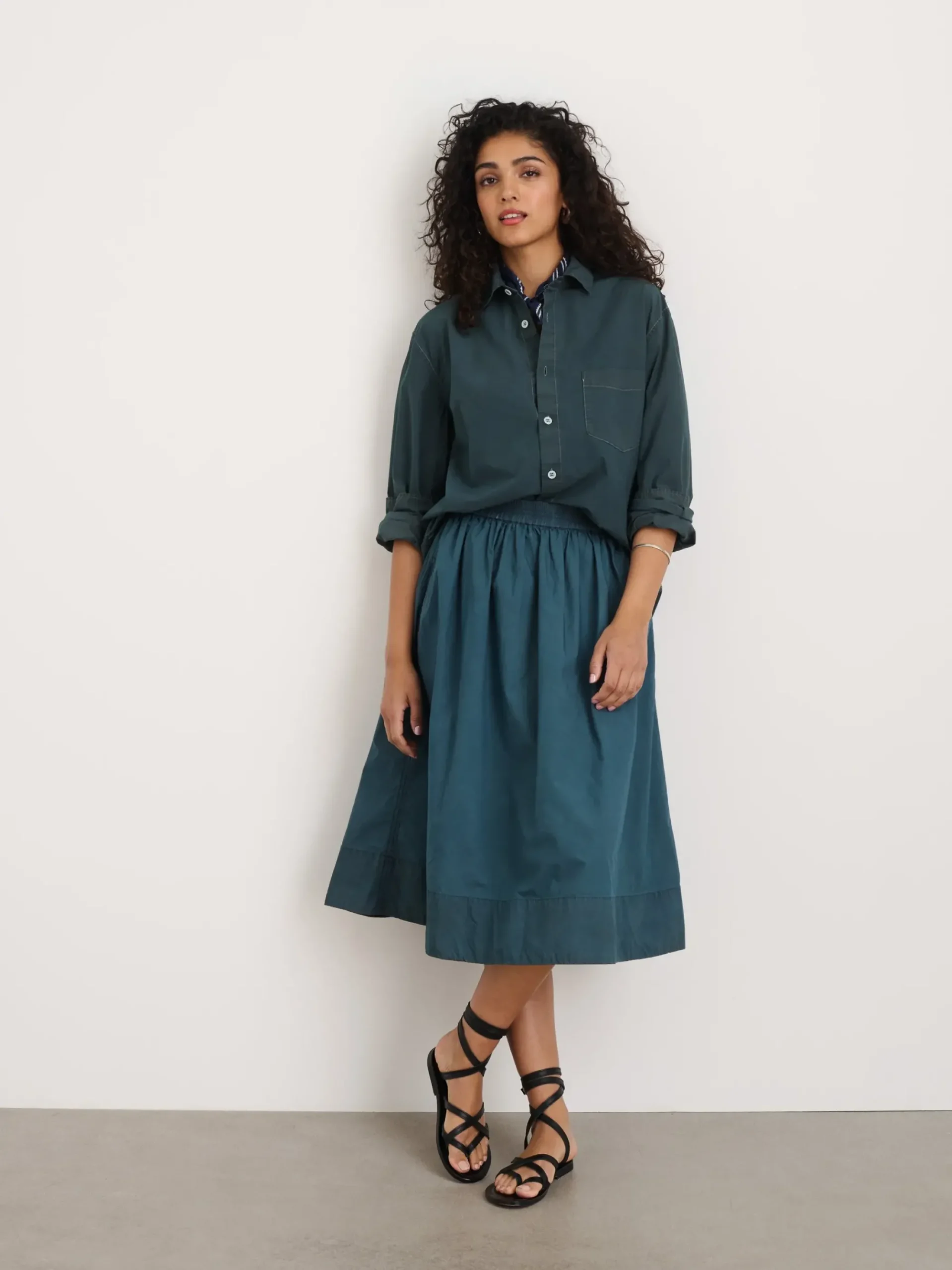 Online Alex Mill Botanical Dyed Easy Shirt Teal