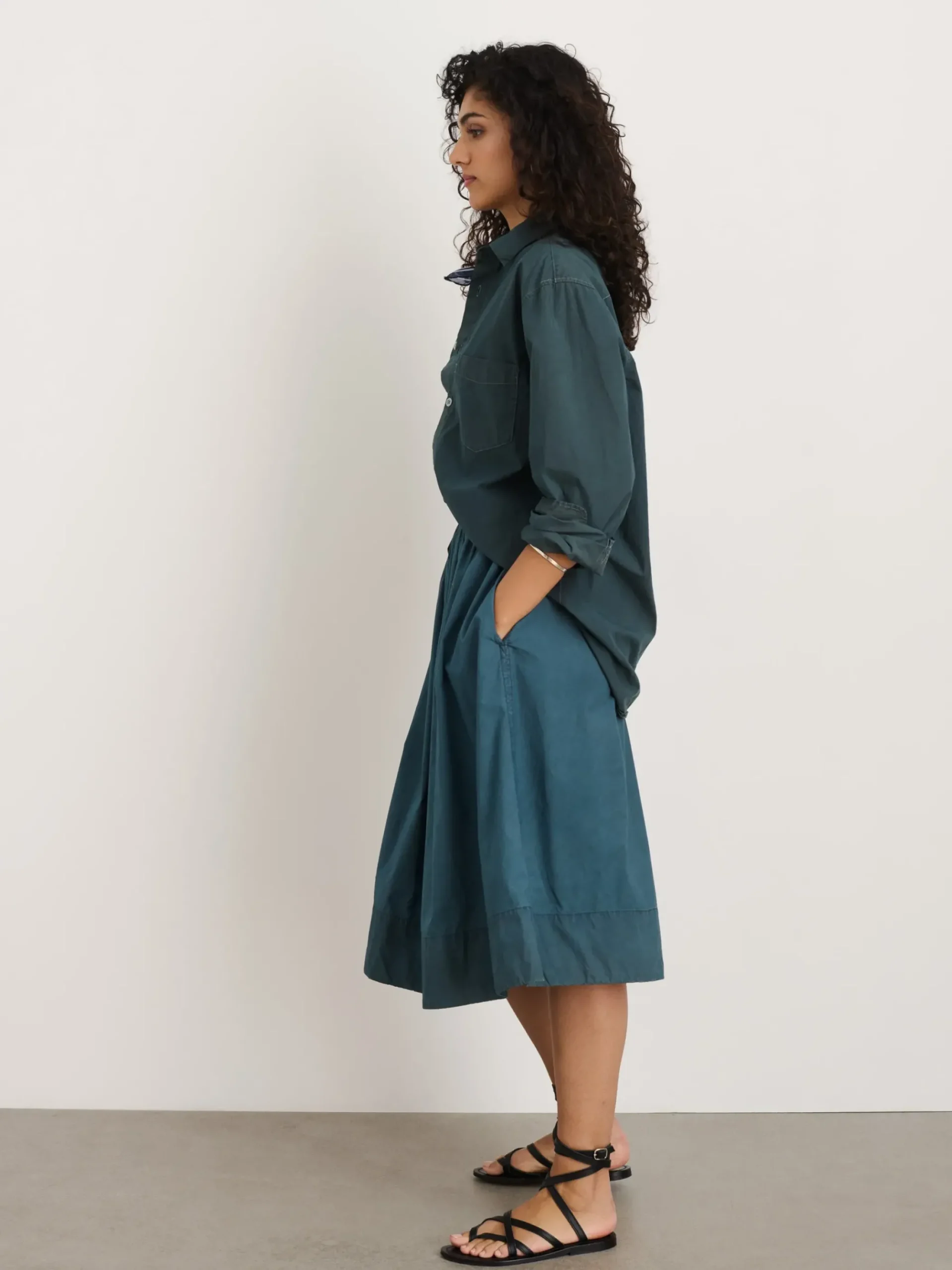 Online Alex Mill Botanical Dyed Easy Shirt Teal