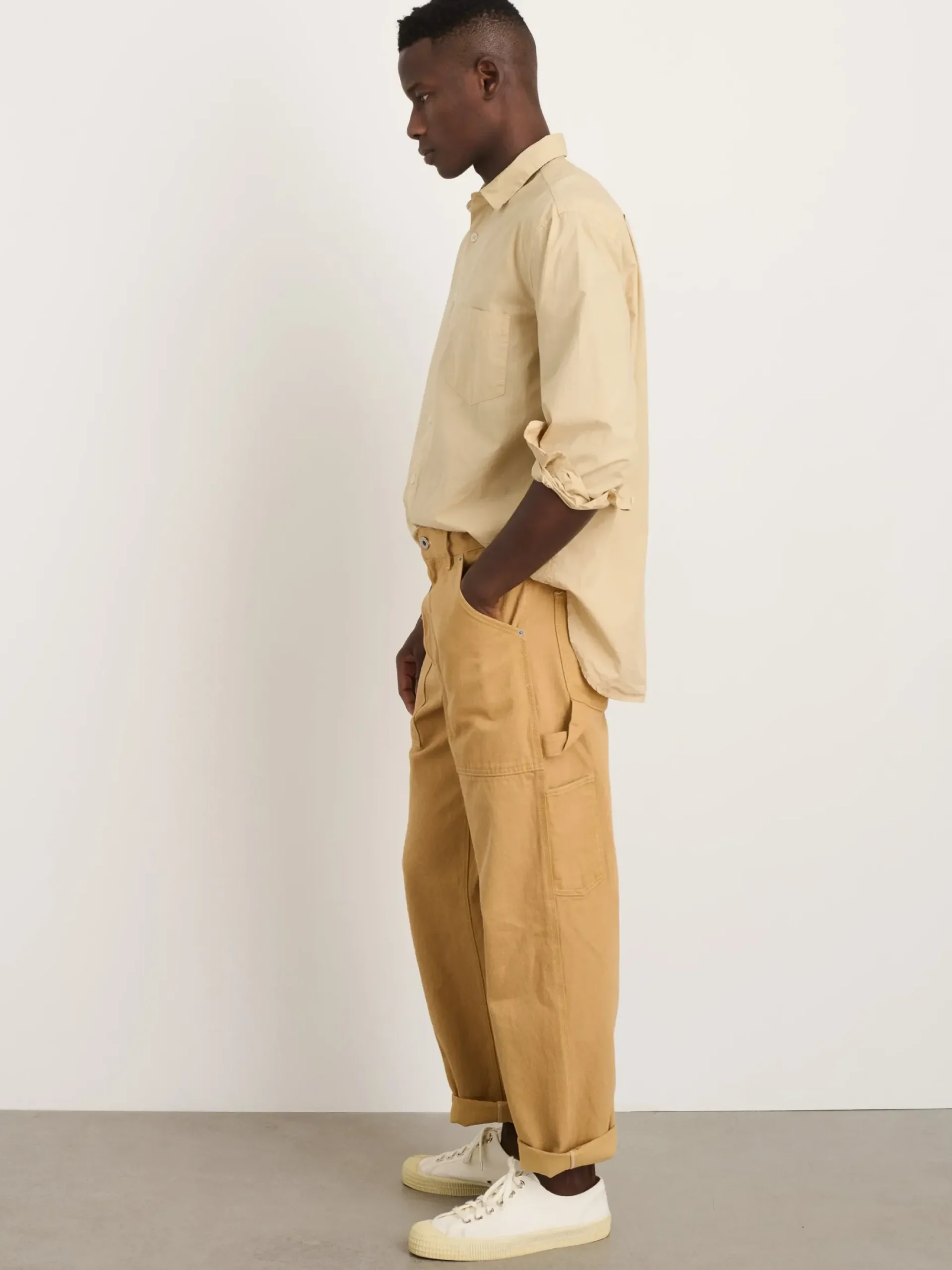 Fashion Alex Mill Botanical Dyed Painter Pant In Recycled Denim
