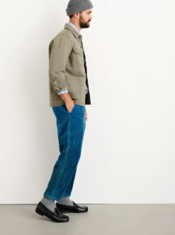 Fashion Alex Mill Botanical Dyed Work Jacket In Recycled Denim