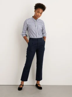 New Alex Mill Boy Pant In Cotton Linen Dark Navy