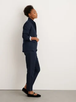 New Alex Mill Boy Pant In Cotton Linen Dark Navy