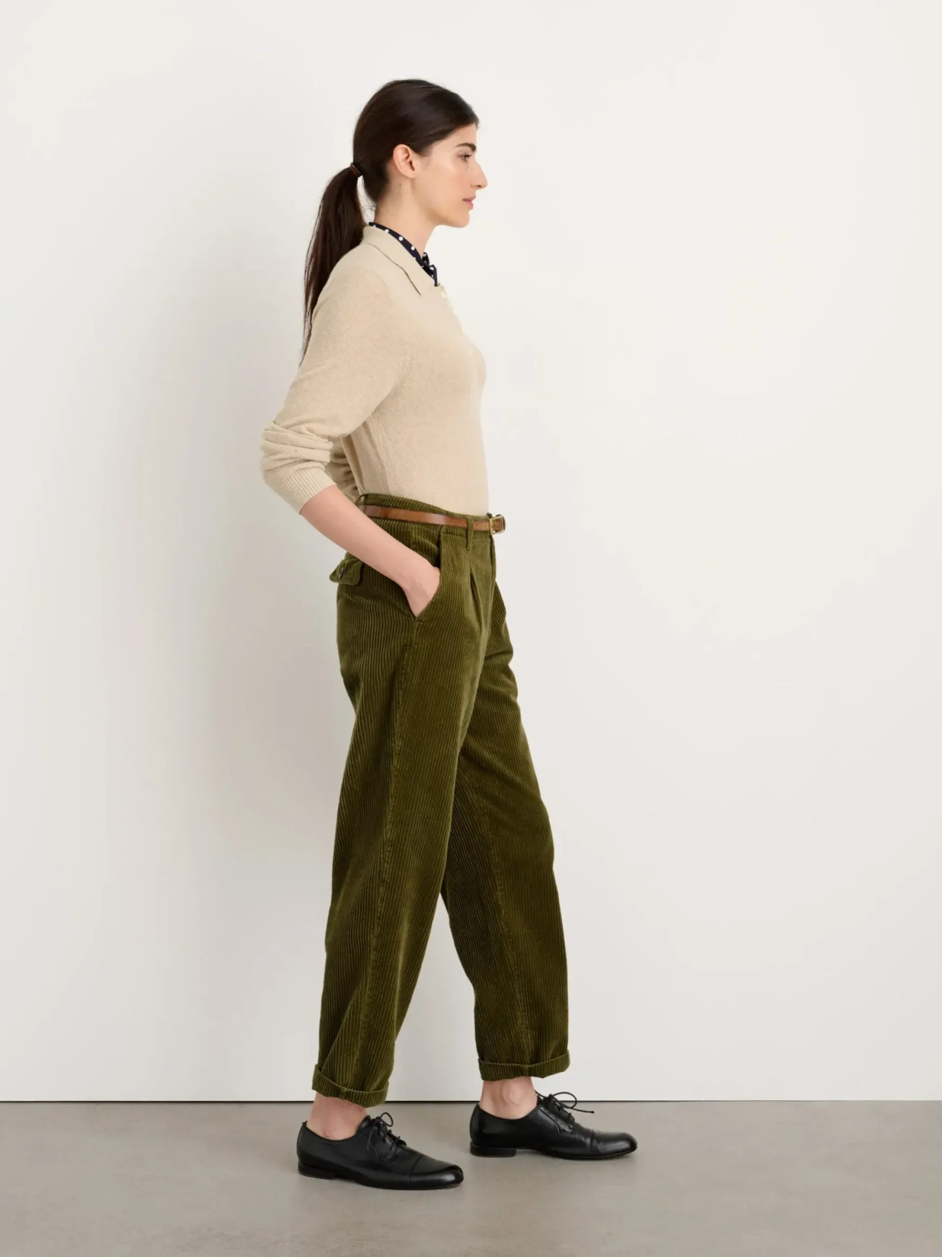 Sale Alex Mill Boy Pant In Rugged Corduroy Dark Olive