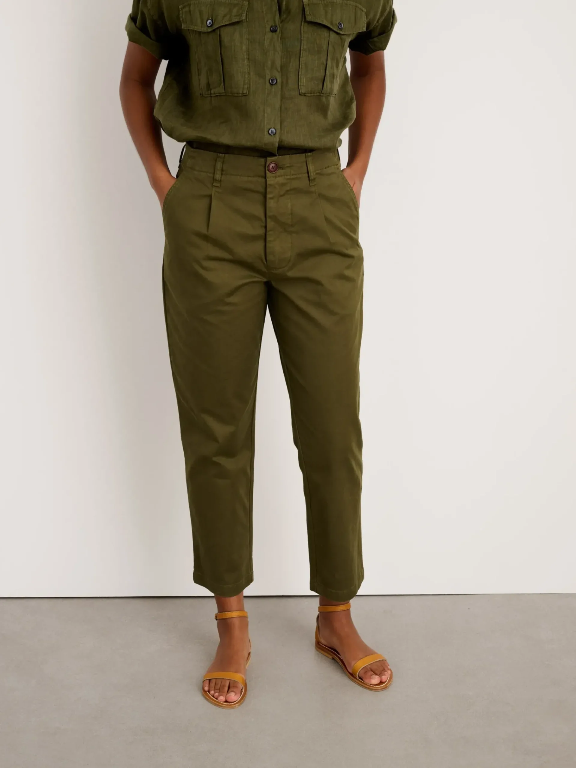 Online Alex Mill Boy Pleated Chino Deep Olive