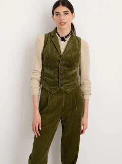 Fashion Alex Mill Boyish Vest In Rugged Corduroy Dark Olive