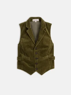 Clearance Alex Mill Boyish Vest In Rugged Corduroy Dark Olive