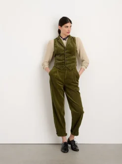 Clearance Alex Mill Boyish Vest In Rugged Corduroy Dark Olive