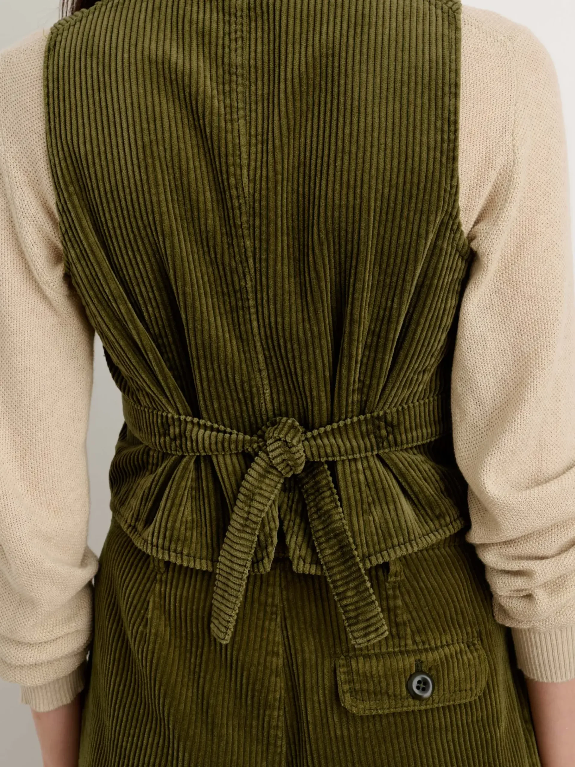 Clearance Alex Mill Boyish Vest In Rugged Corduroy Dark Olive