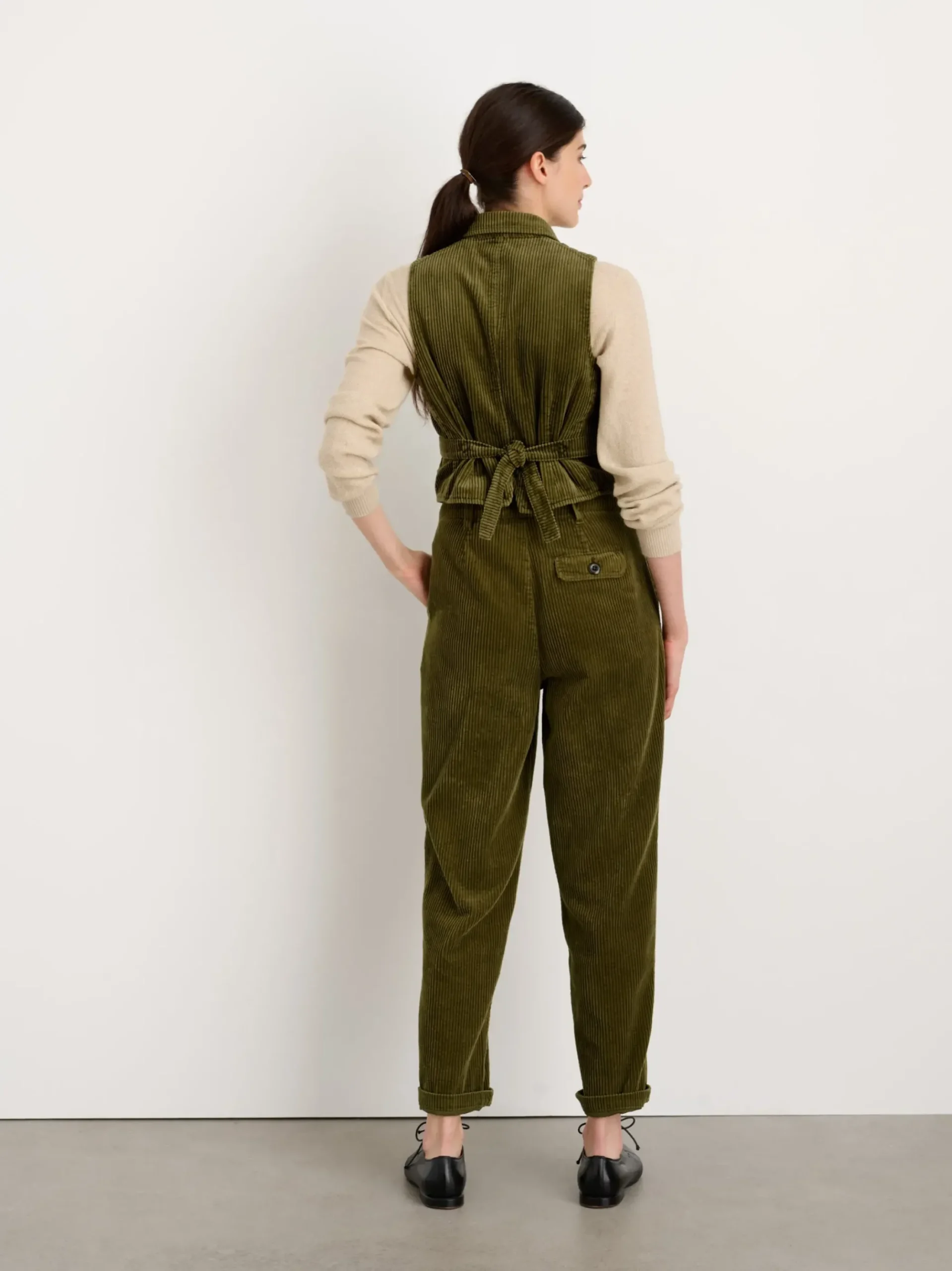 Clearance Alex Mill Boyish Vest In Rugged Corduroy Dark Olive