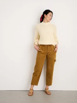 Hot Alex Mill Button-Back Crewneck Sweater Ecru