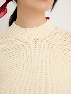 Hot Alex Mill Button-Back Crewneck Sweater Ecru