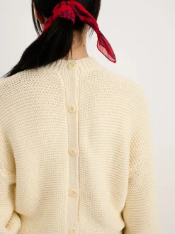 Hot Alex Mill Button-Back Crewneck Sweater Ecru
