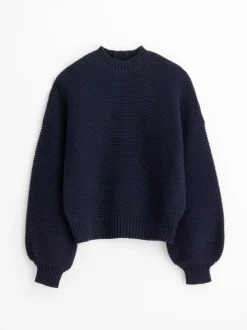 Best Alex Mill Button-Back Crewneck Sweater Dark Navy