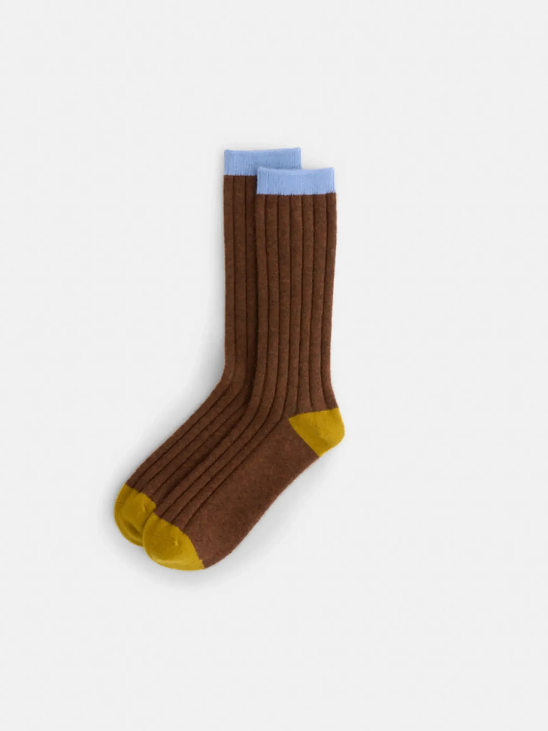 Best Alex Mill Cashmere Socks Chestnut/Gold/Light Blue
