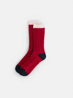 Online Alex Mill Cashmere Socks Red/Navy/Ivory