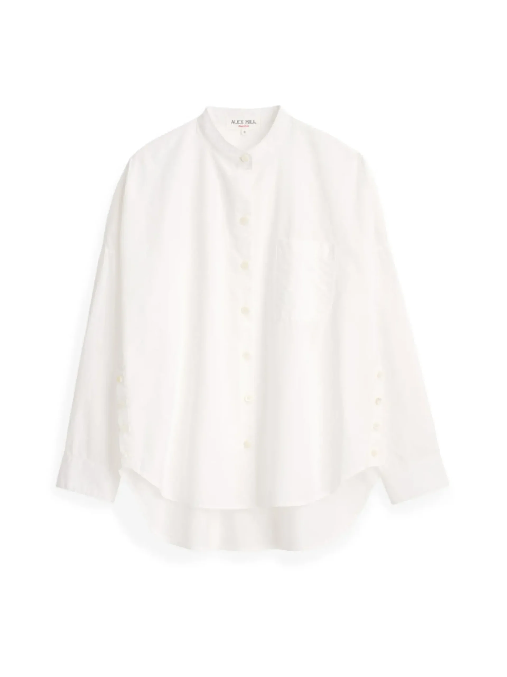 Clearance Alex Mill Collarless Standard Shirt In Solid