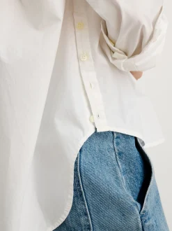 Clearance Alex Mill Collarless Standard Shirt In Solid