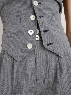 Online Alex Mill Drill Shorts In Houndstooth