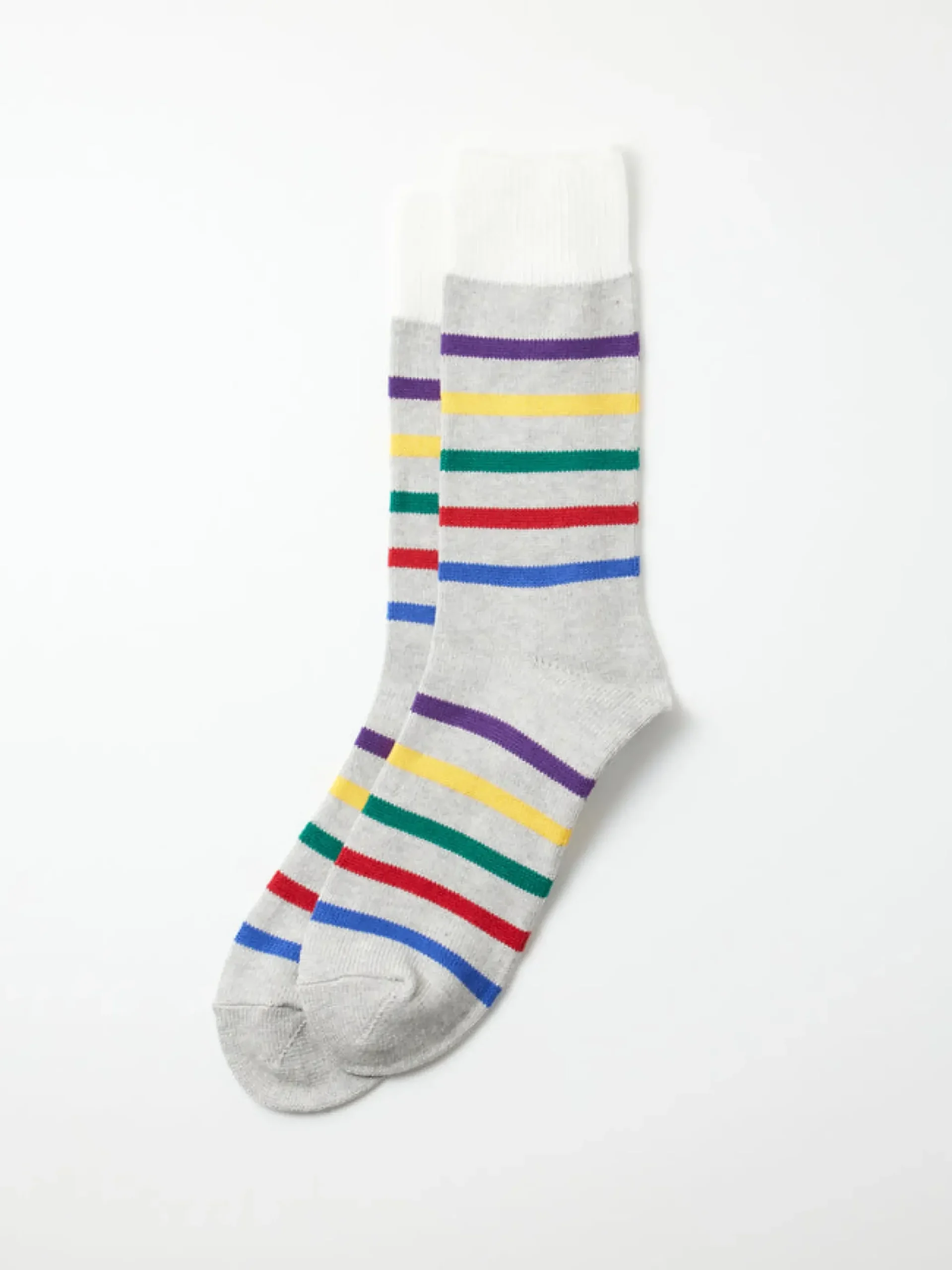 Clearance Alex Mill Five Stripe Crew Socks Gray