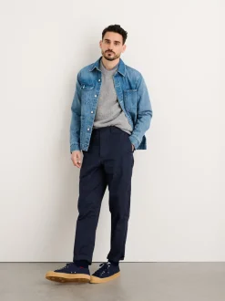 Online Alex Mill Flat Front Pant In Chino (Long Inseam) Dark Navy