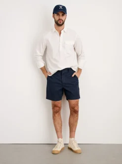 Hot Alex Mill Flat Front Shorts In Chino Dark Navy