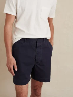 Hot Alex Mill Flat Front Shorts In Chino Dark Navy