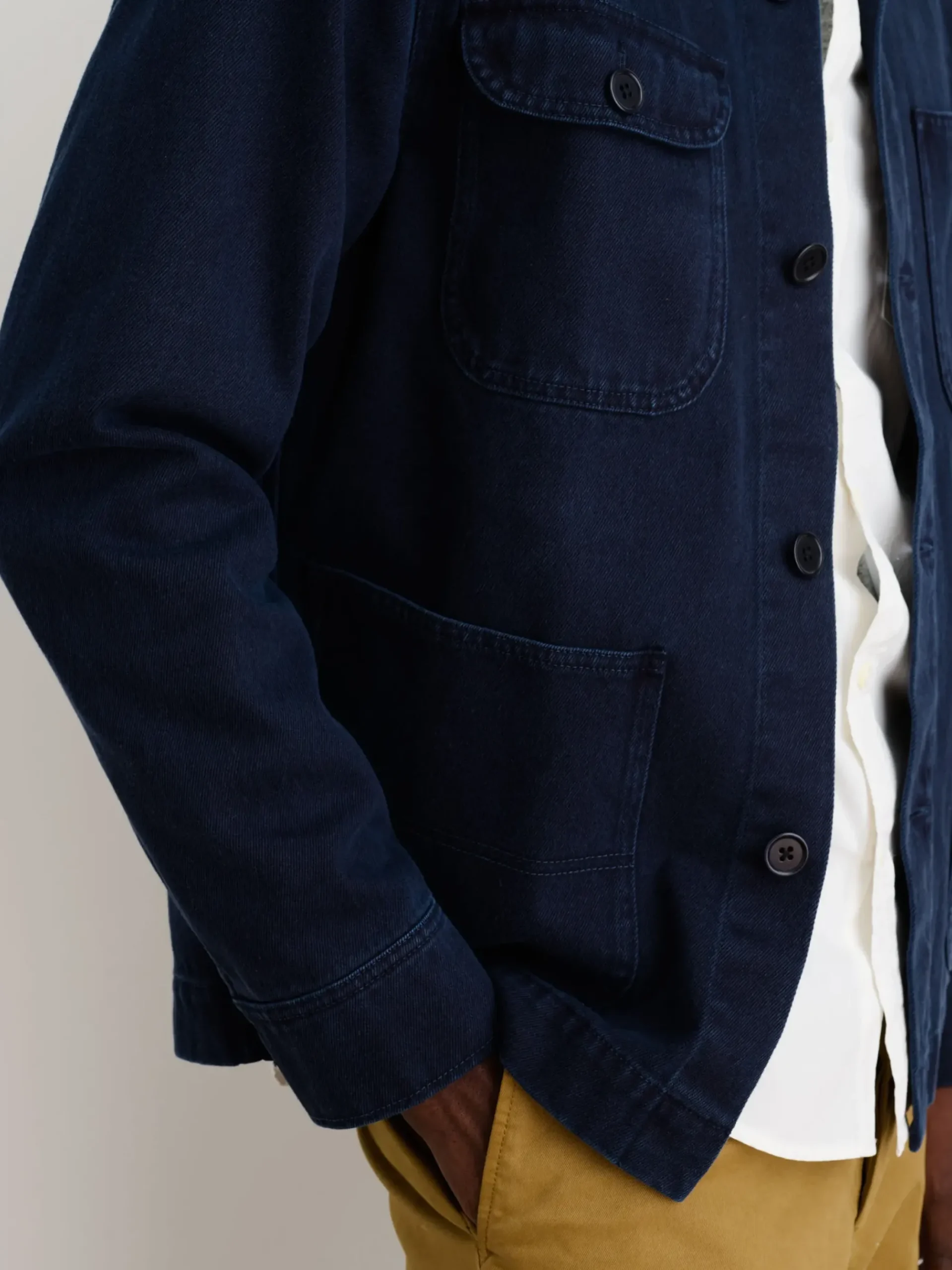Sale Alex Mill Garment Dyed Work Jacket In Recycled Denim Dark Navy