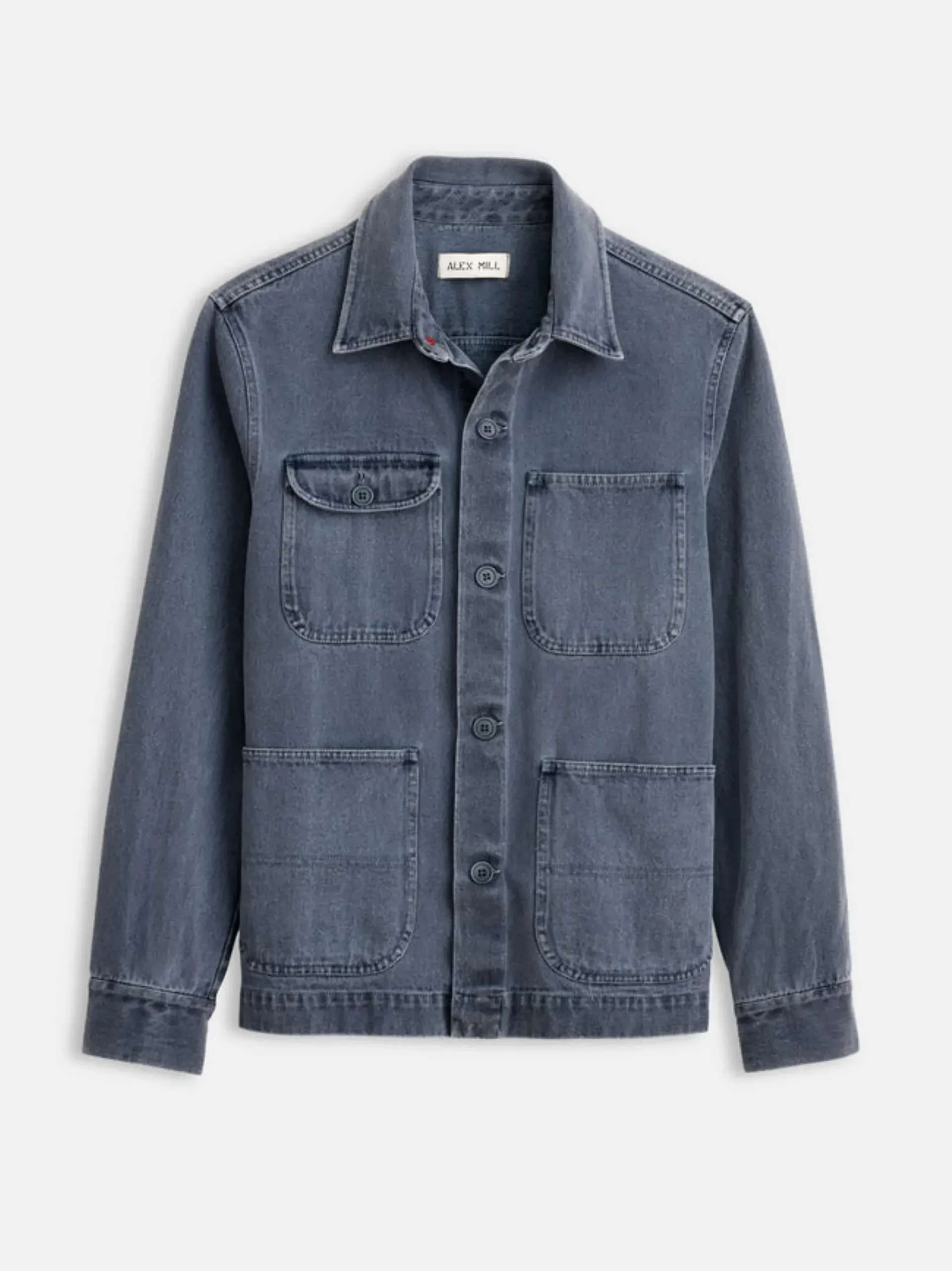 Sale Alex Mill Garment Dyed Work Jacket In Recycled Denim Barn Red