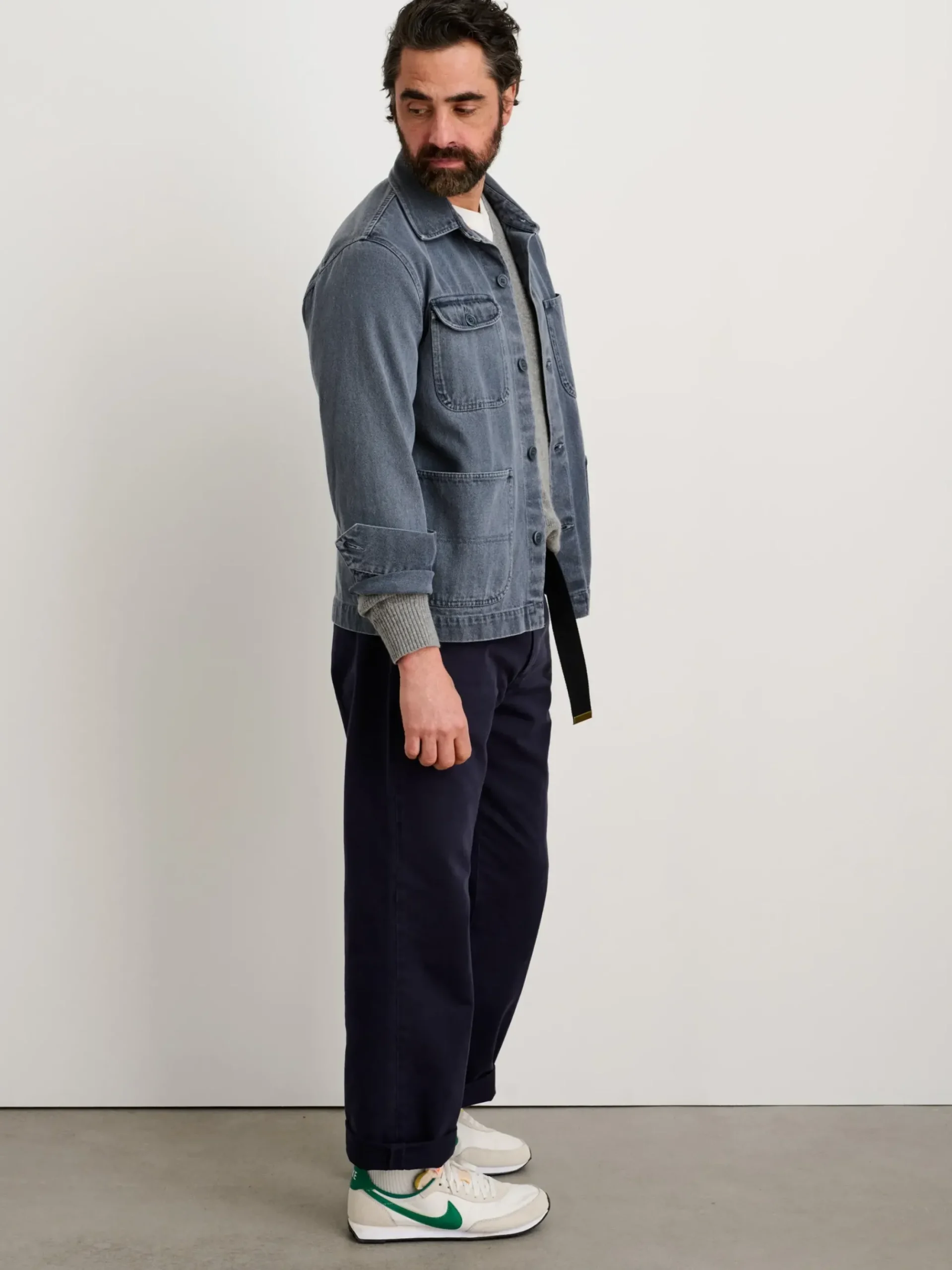Sale Alex Mill Garment Dyed Work Jacket In Recycled Denim Barn Red