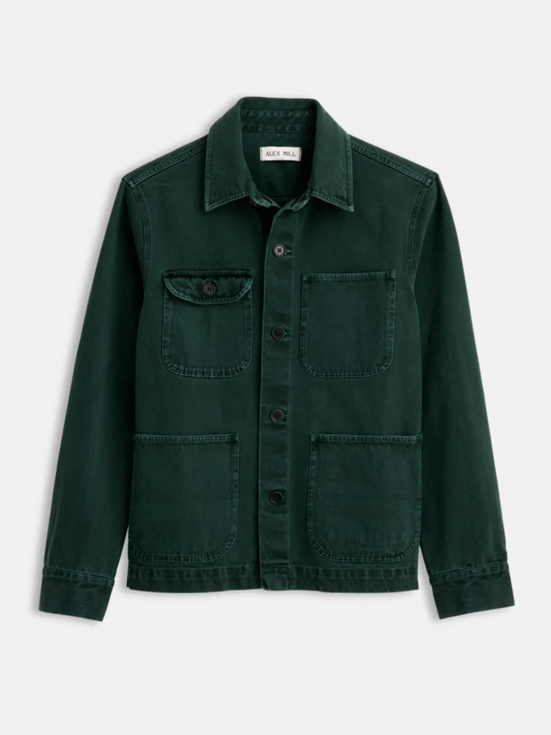 Discount Alex Mill Garment Dyed Work Jacket In Recycled Denim Dark Spruce