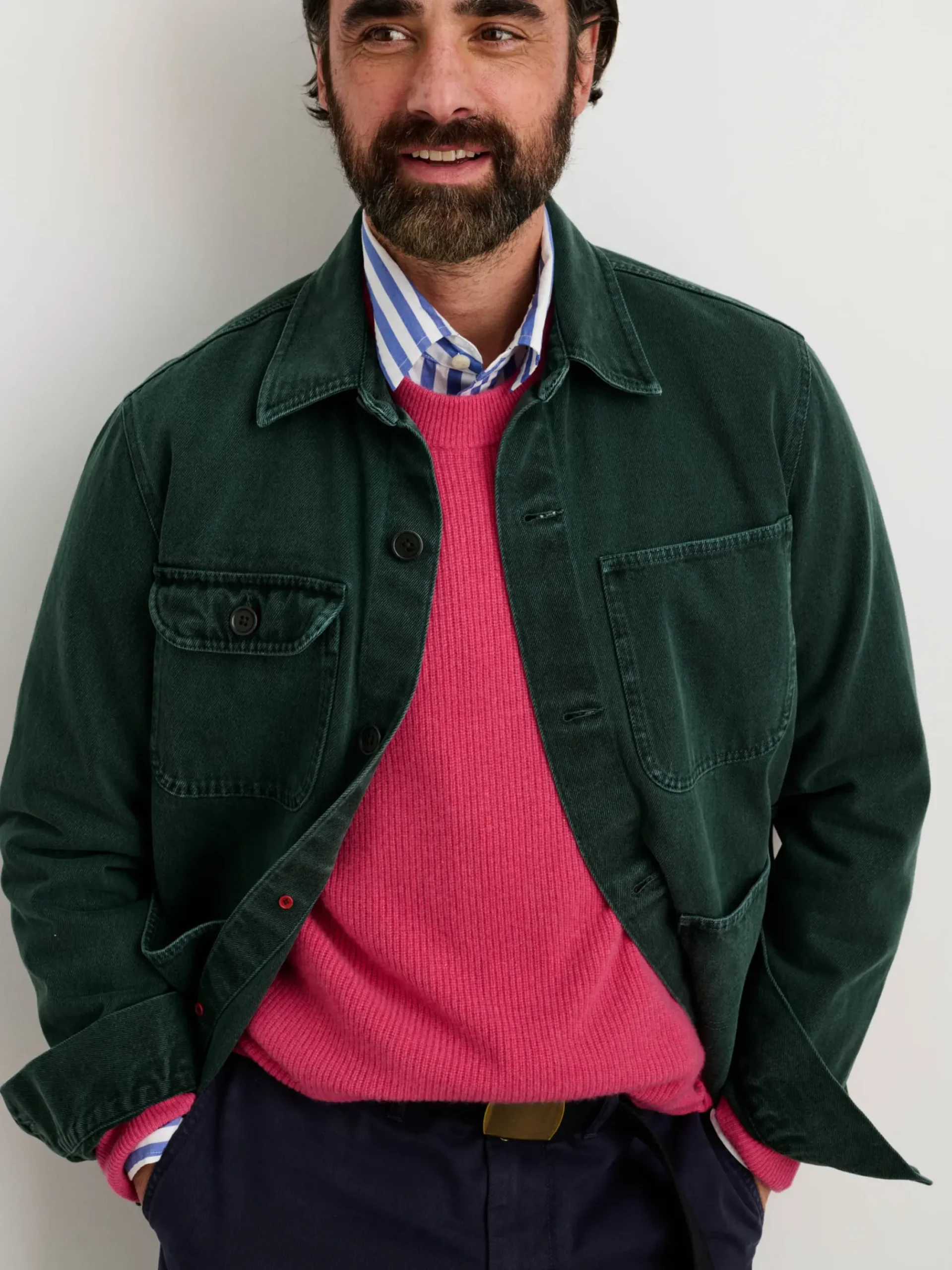 Discount Alex Mill Garment Dyed Work Jacket In Recycled Denim Dark Spruce