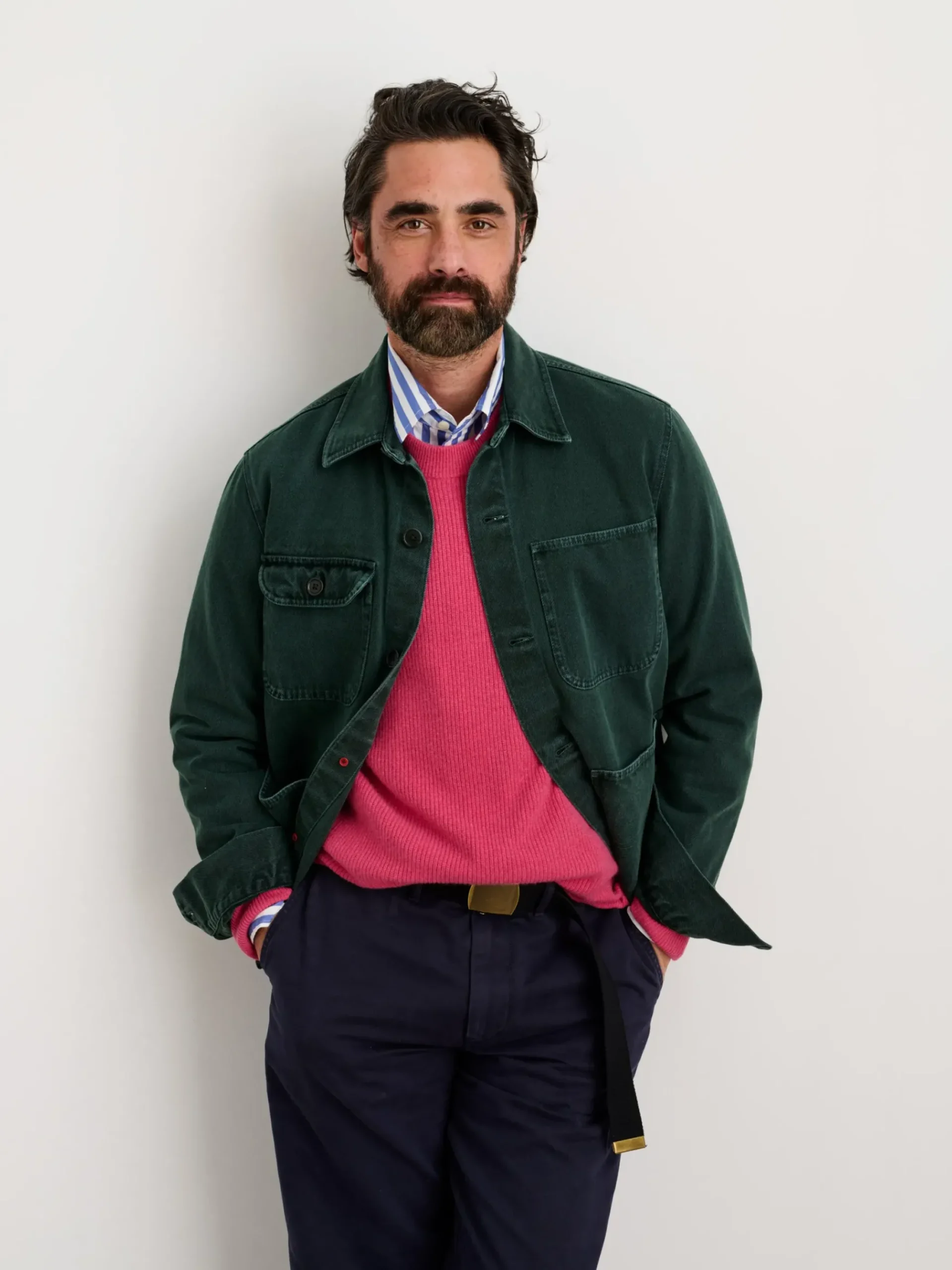Discount Alex Mill Garment Dyed Work Jacket In Recycled Denim Dark Spruce
