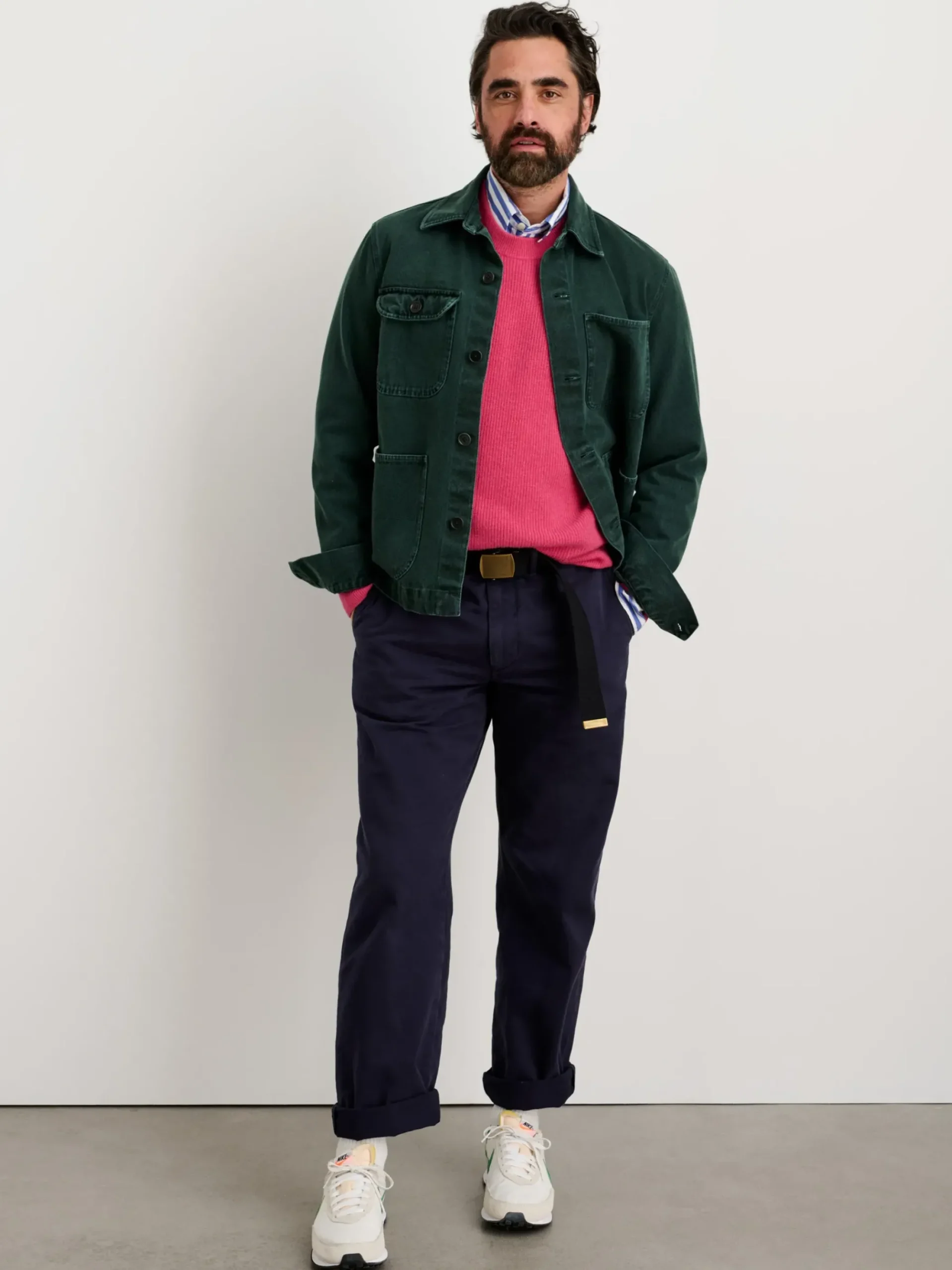 Discount Alex Mill Garment Dyed Work Jacket In Recycled Denim Dark Spruce