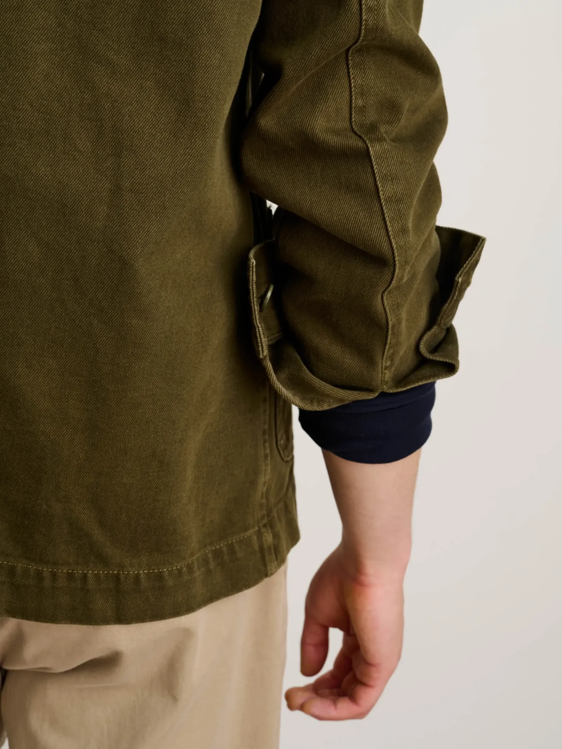 Hot Alex Mill Garment Dyed Work Jacket In Recycled Denim Military Olive