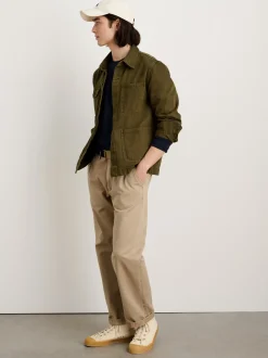 Hot Alex Mill Garment Dyed Work Jacket In Recycled Denim Military Olive