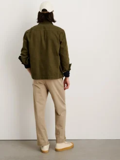Hot Alex Mill Garment Dyed Work Jacket In Recycled Denim Military Olive