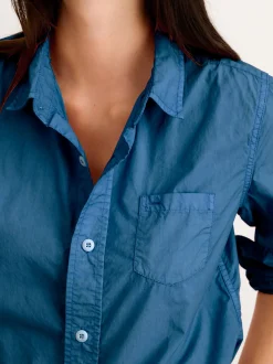 Discount Alex Mill Indigo Dyed Bobby Shirt In Paper Poplin