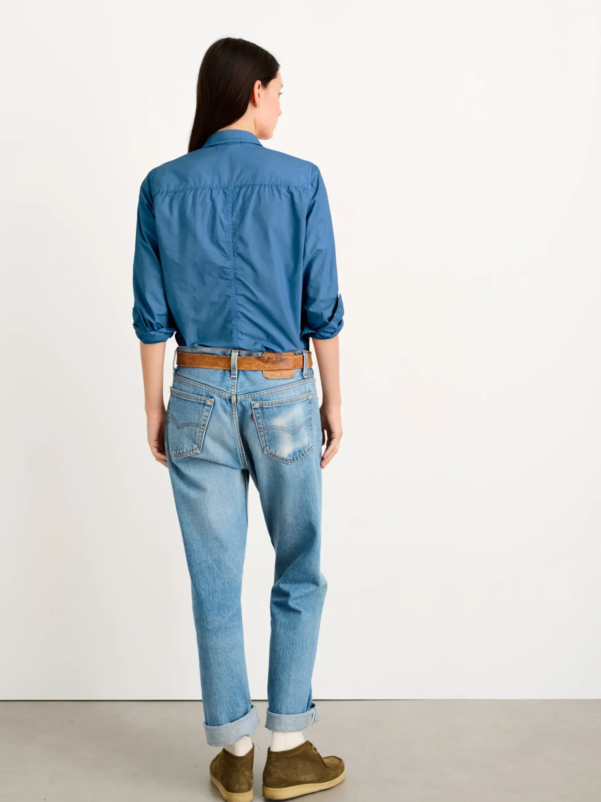 Discount Alex Mill Indigo Dyed Bobby Shirt In Paper Poplin