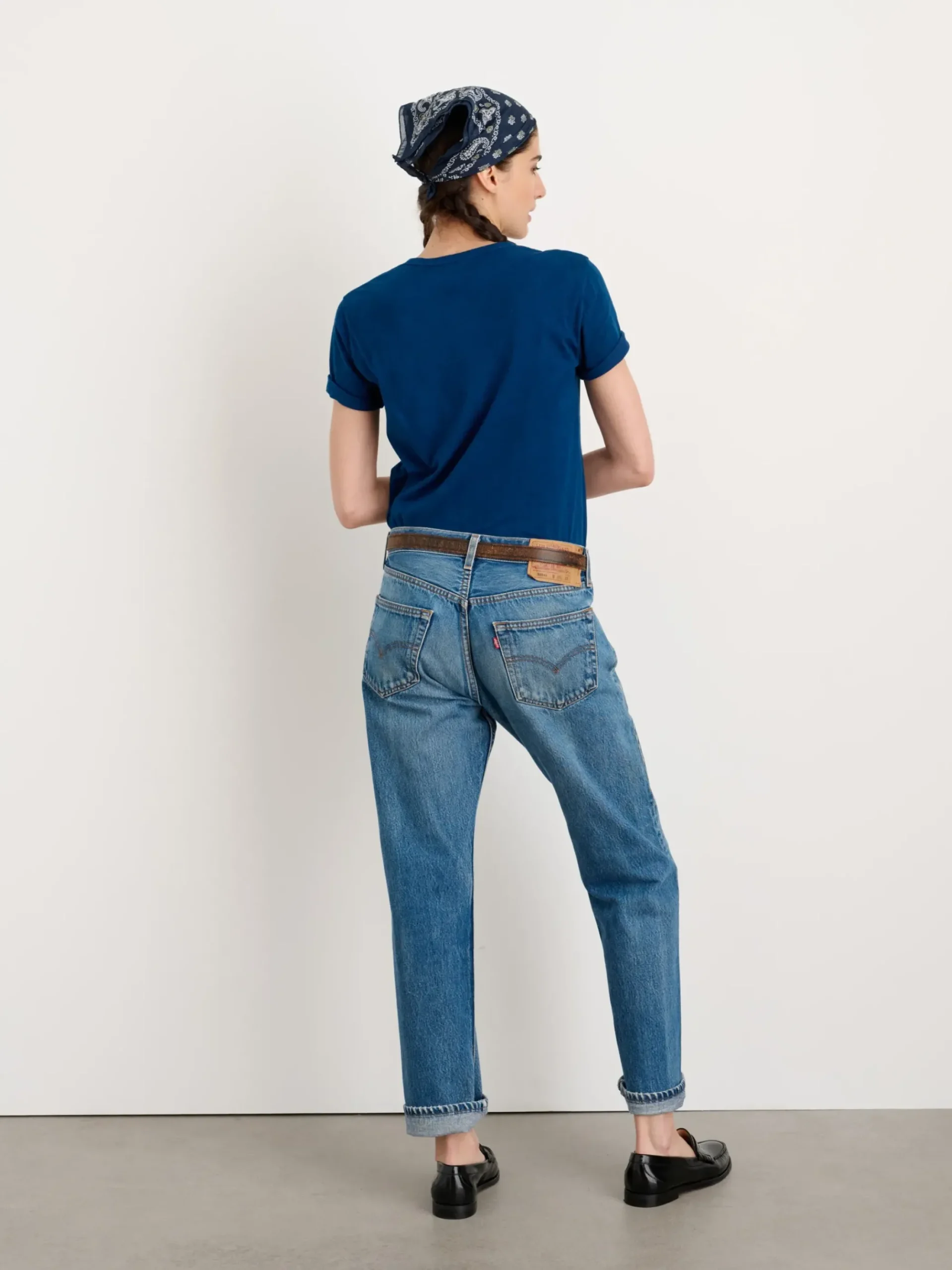 Sale Alex Mill Indigo Dyed Frank Tee In 40S Jersey
