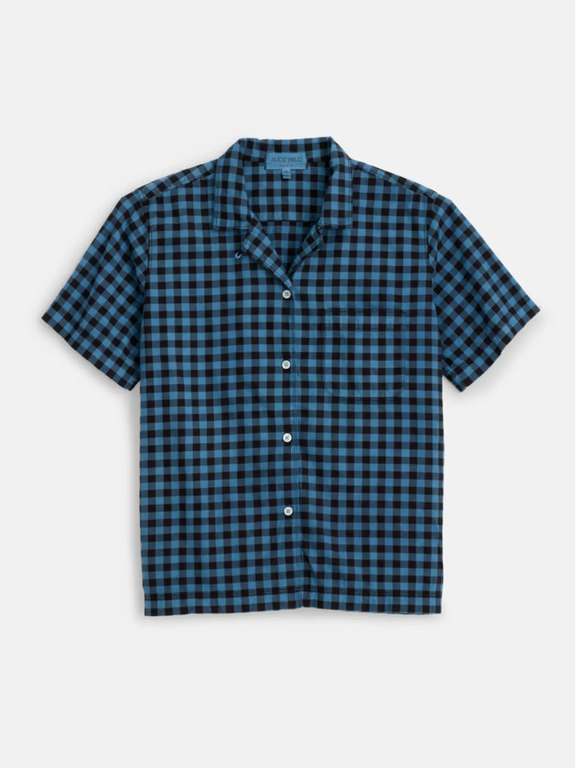 New Alex Mill Indigo Dyed Maddie Camp Shirt In Gingham