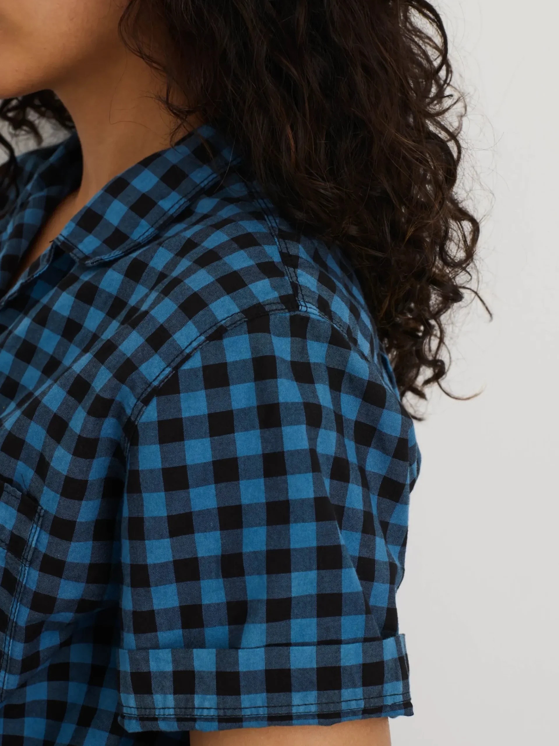 New Alex Mill Indigo Dyed Maddie Camp Shirt In Gingham