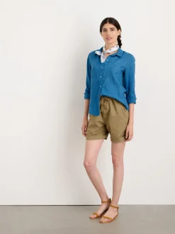 Hot Alex Mill Indigo Dyed Wyatt Shirt In Linen