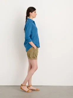 Hot Alex Mill Indigo Dyed Wyatt Shirt In Linen
