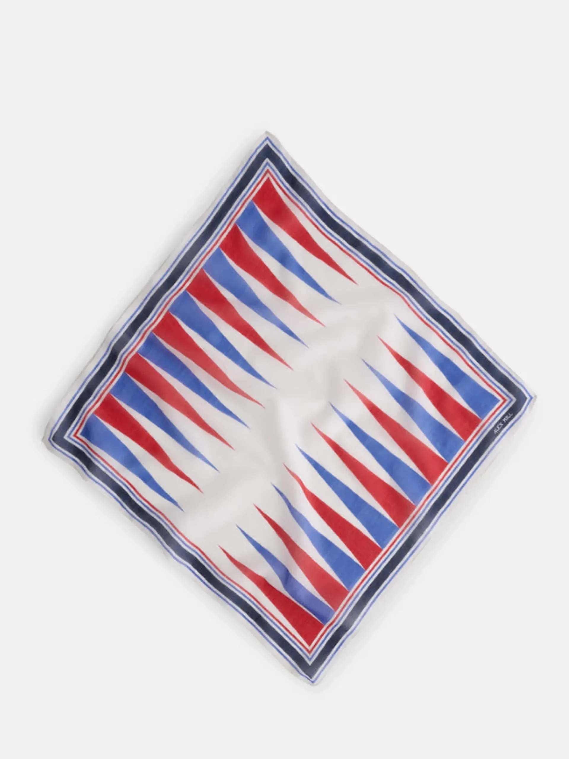 Hot Alex Mill Italian Bandana In Backgammon Ivory/Red/Blue