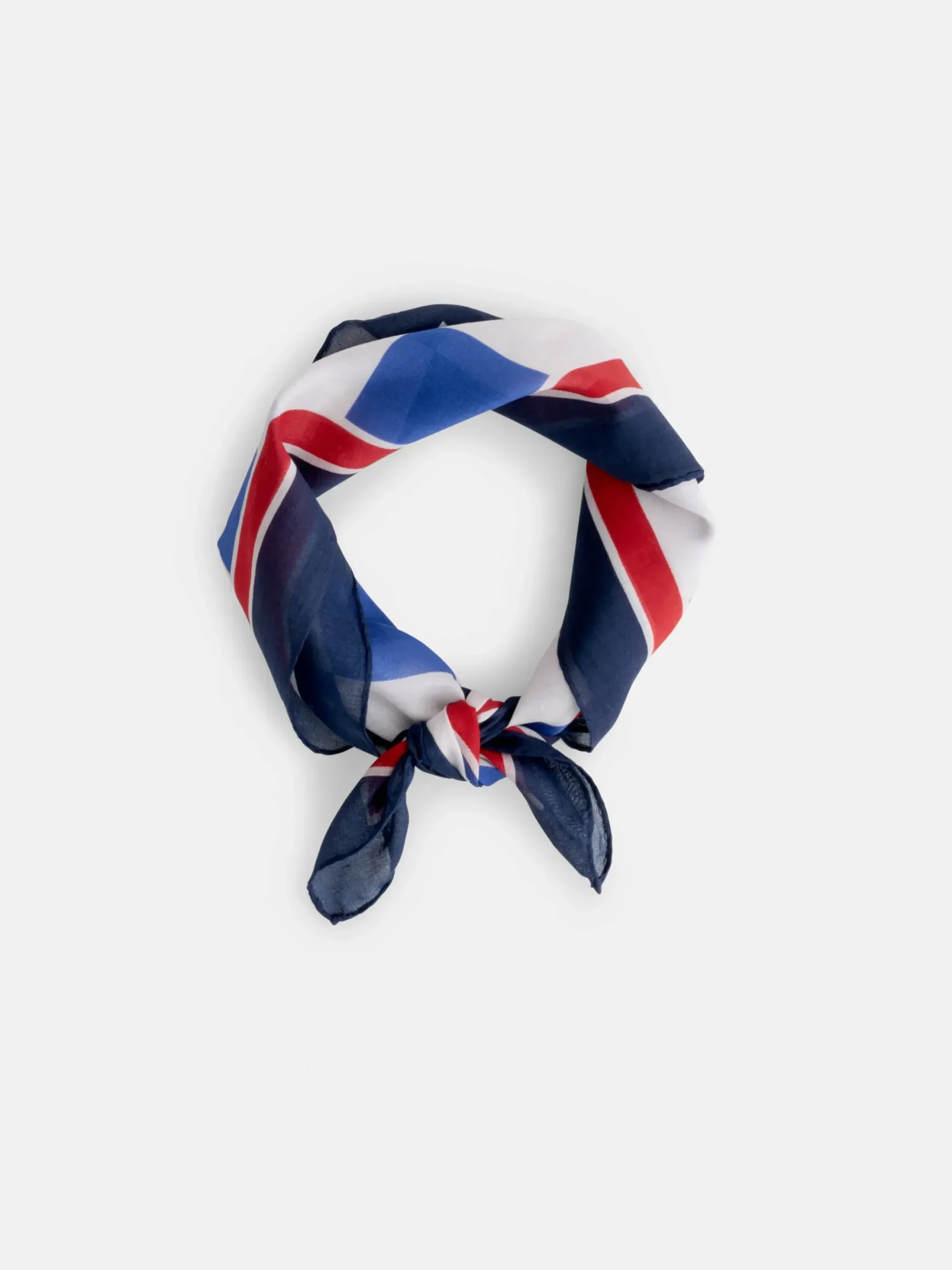 Clearance Alex Mill Italian Bandana In Checkers Ivory/Navy/Blue