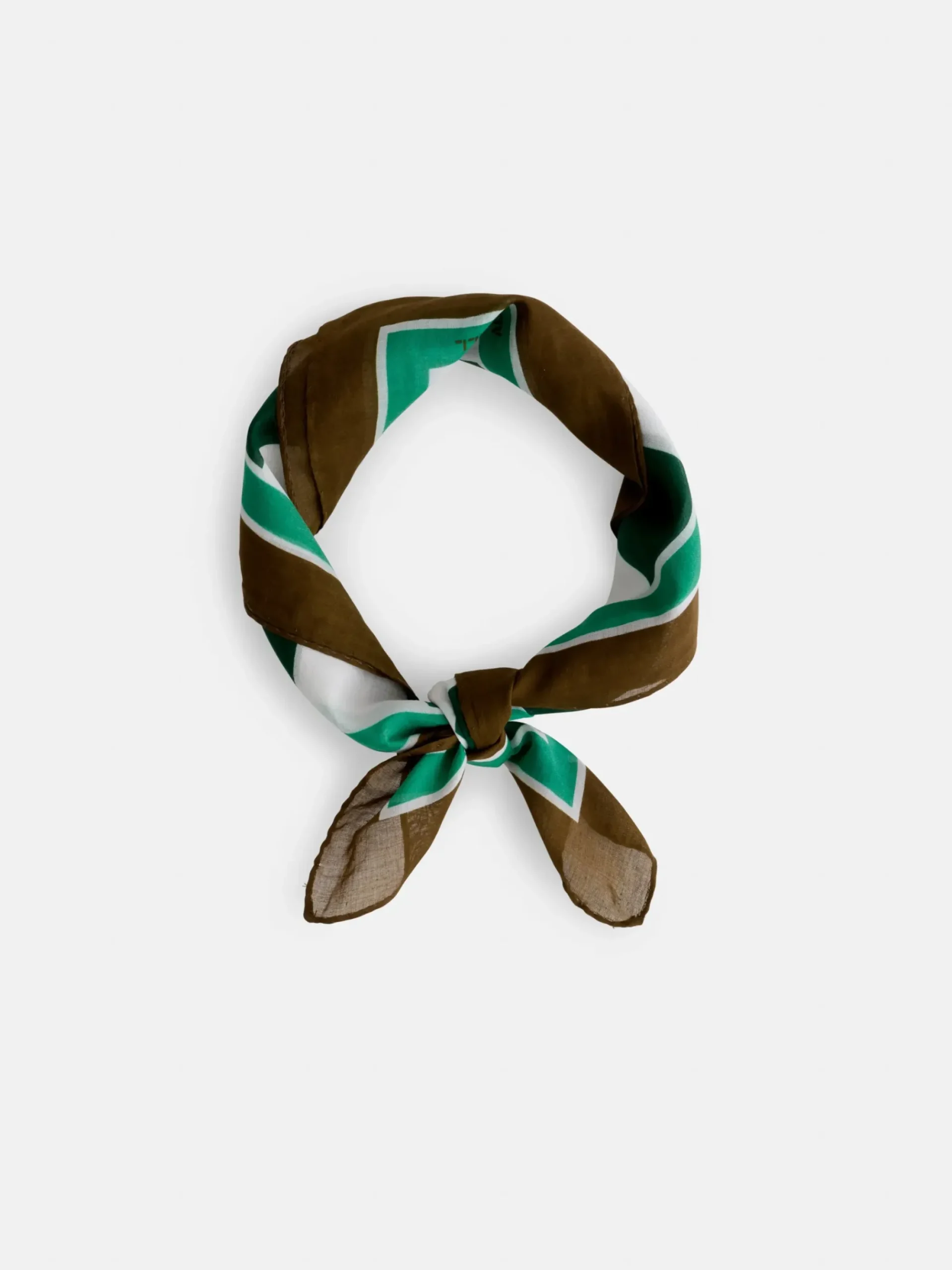Discount Alex Mill Italian Bandana In Checkers Ivory/Golden Khaki/Green