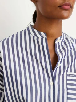 Outlet Alex Mill Jo Striped Shirt In Cotton Navy/White