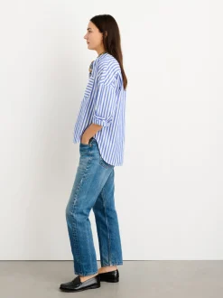 Best Alex Mill Jo Striped Shirt In Cotton Blue/White